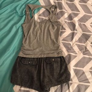 Pants - Gray romper Pants - Gray romper